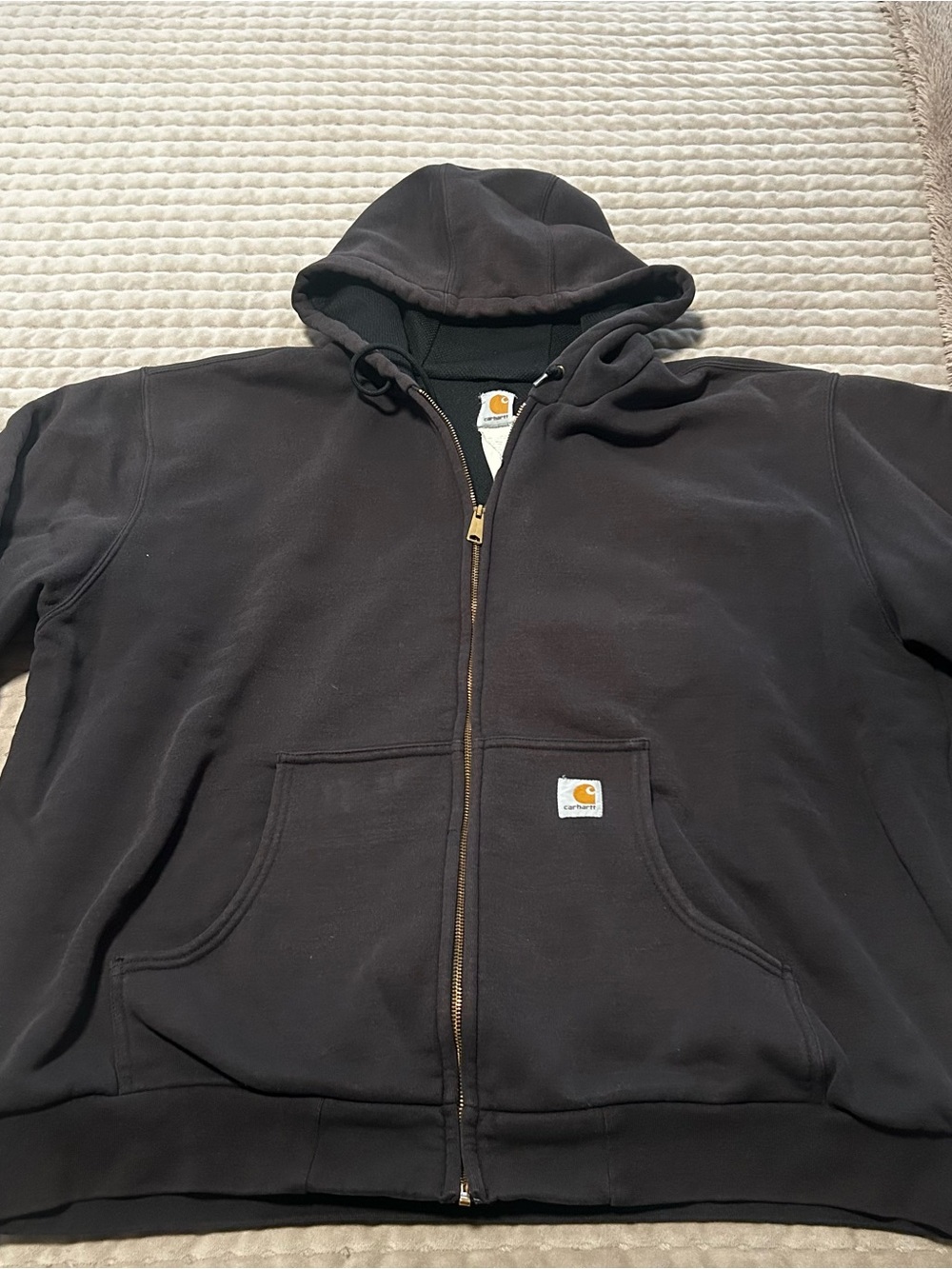 Carhartt Black Full-Zip Hooded Sweatshirt XXL